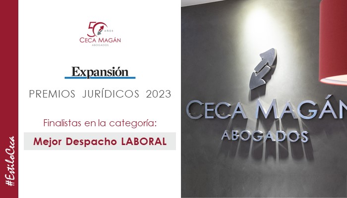 CECA MAGÁN Abogados, finalista a Mejor Despacho Laboral en los VIII Premios Expansión Jurídico