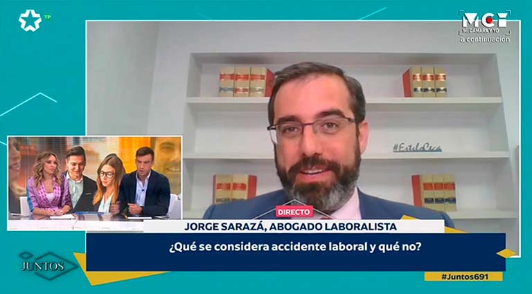 CECA MAGÁN Abogados, Jorge Sarazá en Telemadrid hablando de accidentes laborales