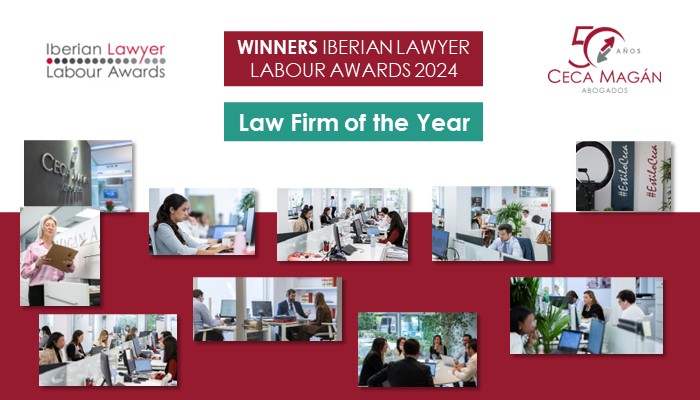 CECA MAGÁN Abogados is recognized as Best Law Firm of the Year at the Iberian Lawyer Labour Awards 2024