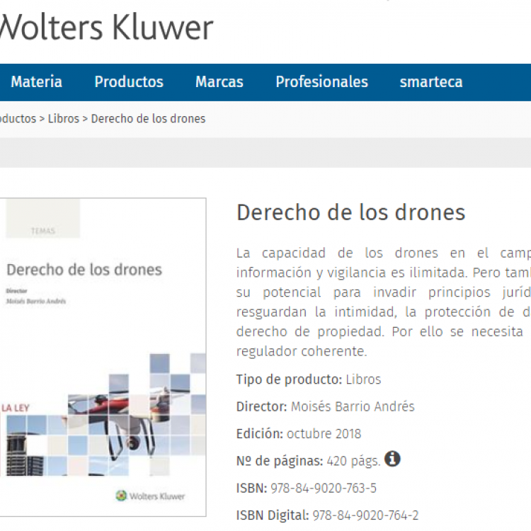 Enrique Ceca participa en el libro “Derecho de los drones”