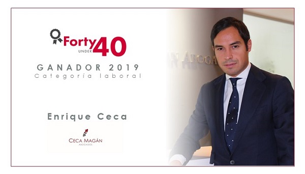 Enrique Ceca, Premio Iberian Lawyer 40 under Forty 2019