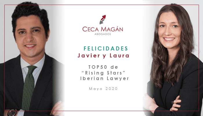 Javier Reyes y Laura Vicente, destacados por Iberian Lawyer como ejemplos de talento joven en el sector legal