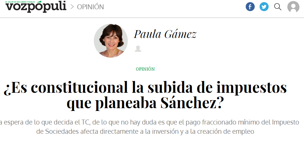 ¿Es constitucional la subida de impuestos que planeaba Sánchez?
