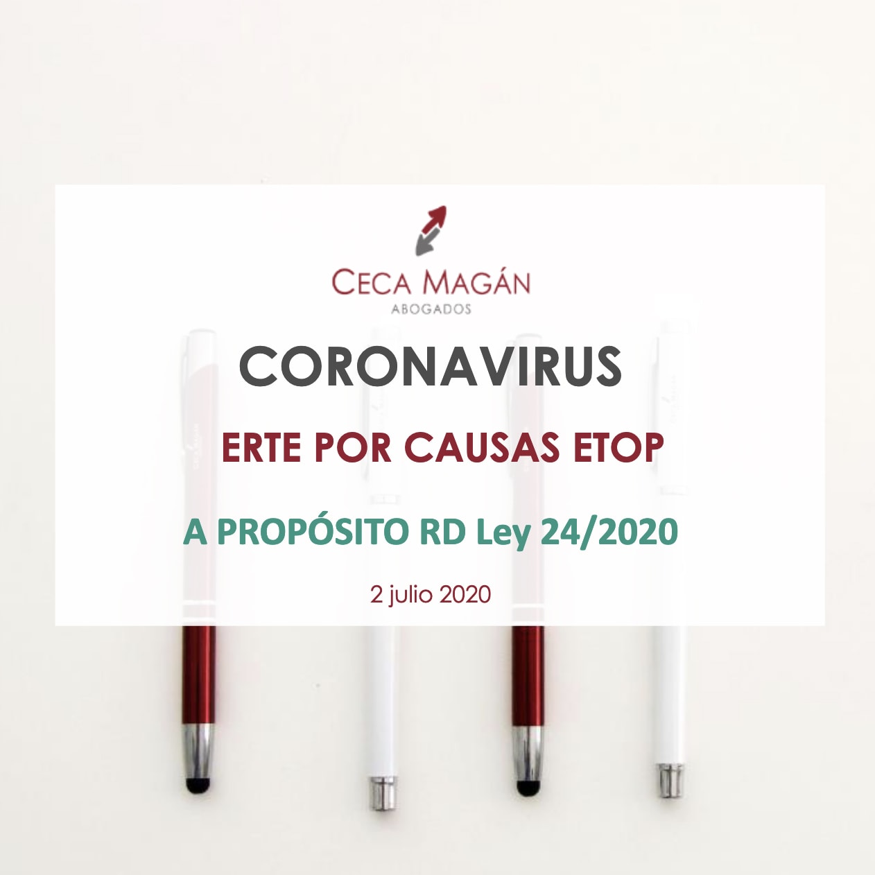 Guía gratuita: “Coronavirus: ERTE por causas ETOP”