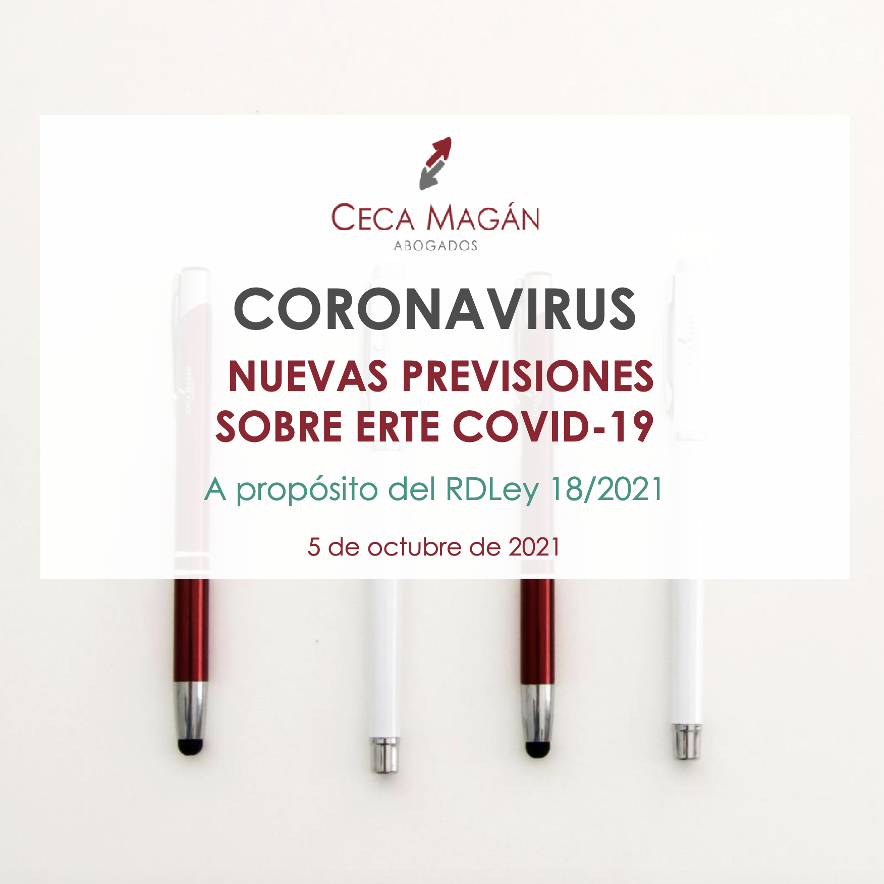 Guía gratuita 2021: “Coronavirus: Nuevas previsiones sobre ERTE COVID-19”