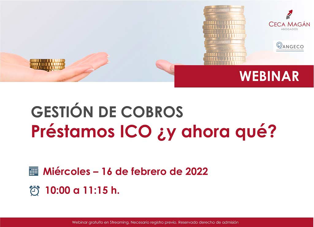 Webinar sobre la gestión de cobros y los préstamos ICO con abogados expertos