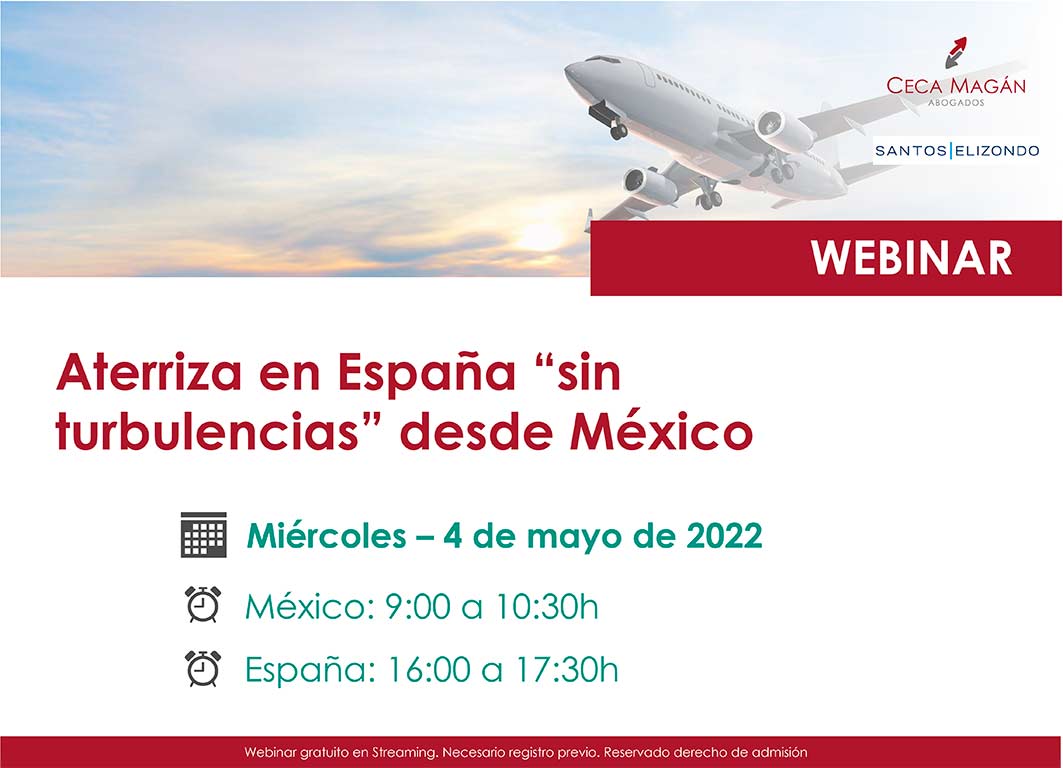 Webinar CECA MAGÁN Abogados fiscalidad internacional para trasladarse de México a España