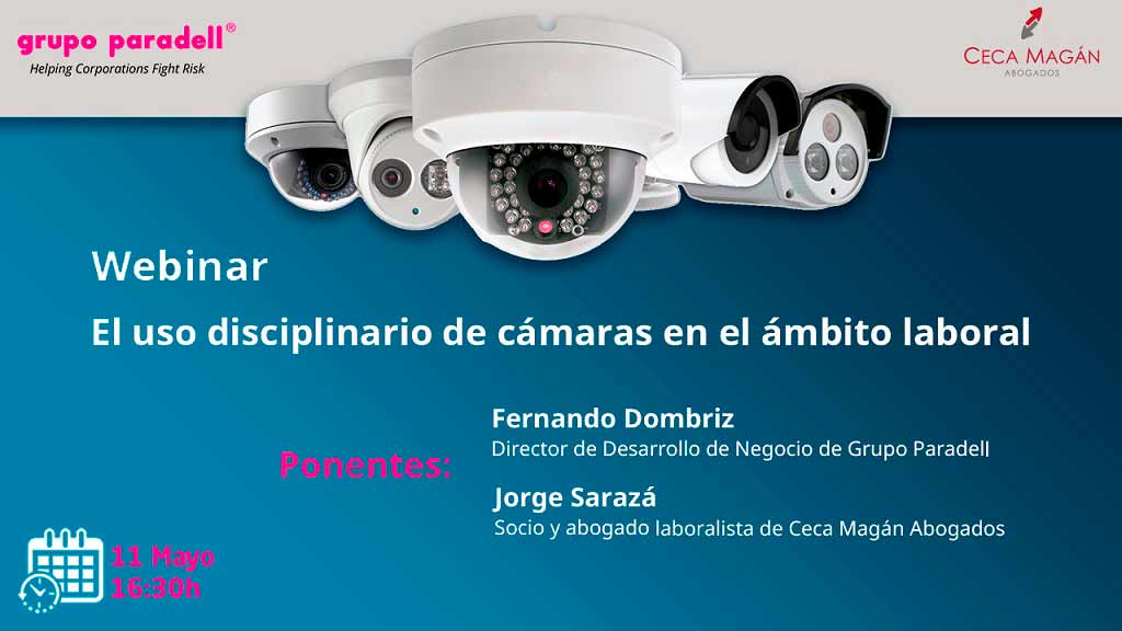 Evento online webinar sobre el uso disciplinario de cámaras en el ámbito laboral