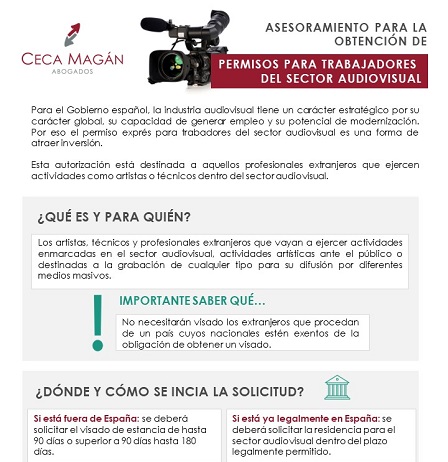 CECA MAGÁN Abogados Obtención de permisos de trabajo para Sector Audiovisual