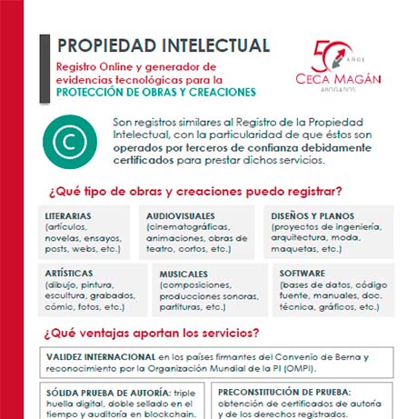 CECA MAGÁN Abogados, expertos en Propiedad Intelectual: registro online de obras y creaciones