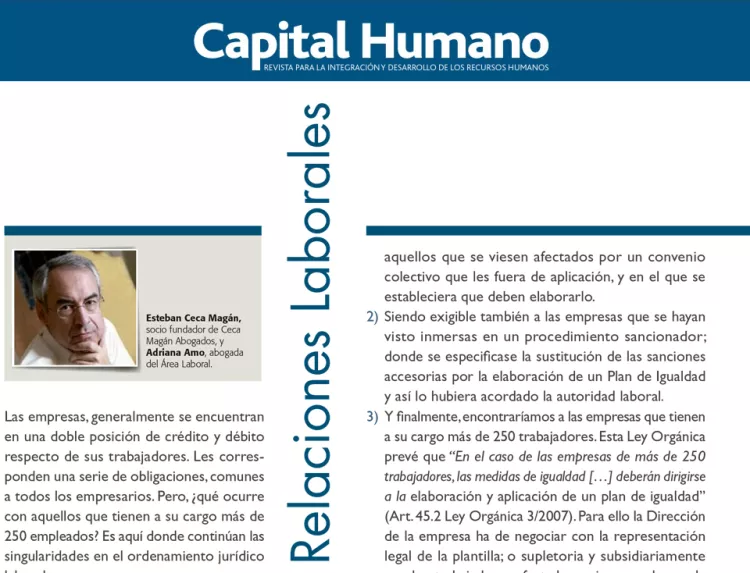 Obligaciones para empresas con más de 250 empleados