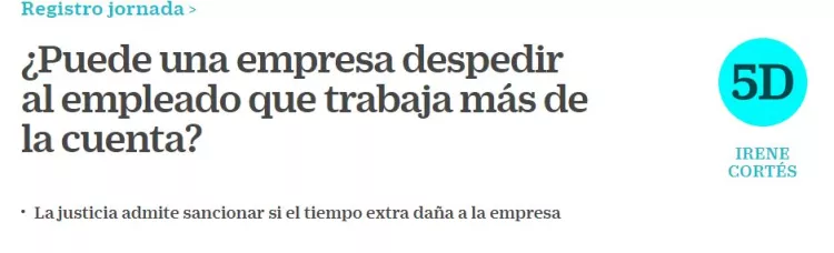 ¿Puede una compañía despedir a un empleado que trabaja más de la cuenta?