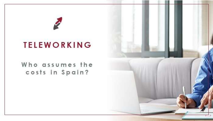 Who assumes the costs of teleworking in Spain?