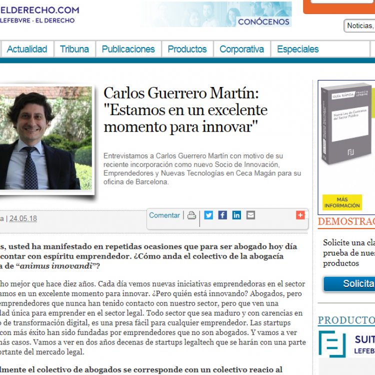 Carlos Guerrero Martín: “Estamos en un excelente momento para innovar”