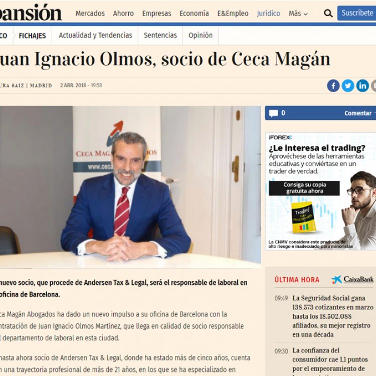 Juan-Ignacio Olmos, nuevo Socio de Ceca Magán