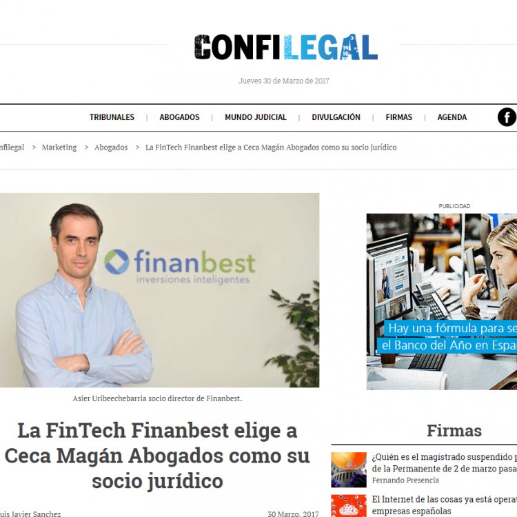 Ceca Magán, nuevo socio jurídico de Finanbest