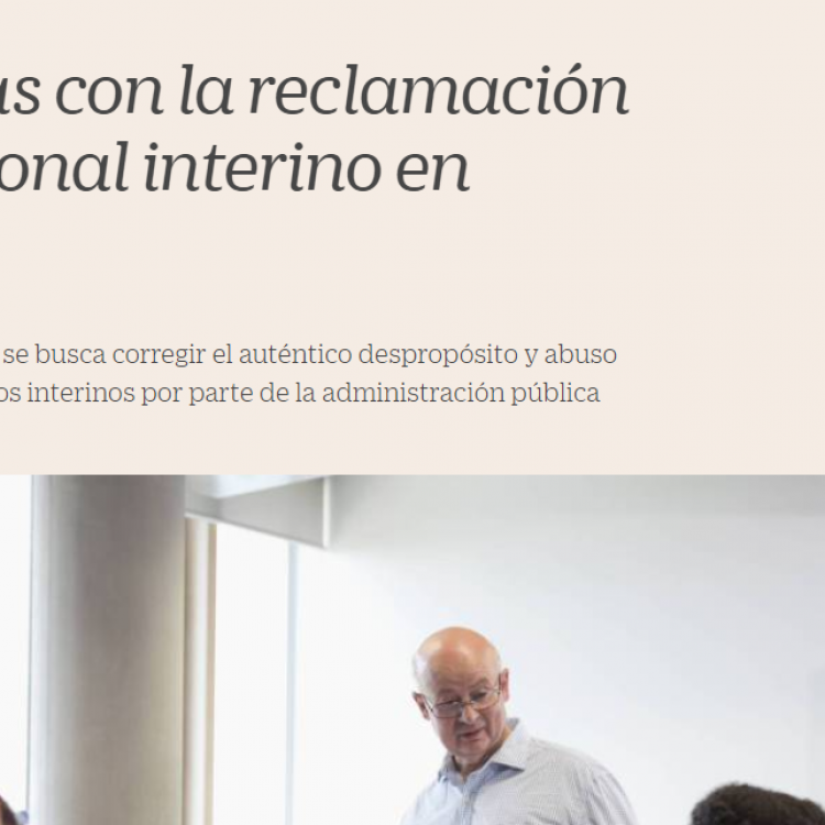 A vueltas con la reclamación del personal interino en España