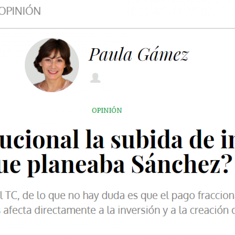 ¿Es constitucional la subida de impuestos que planeaba Sánchez?