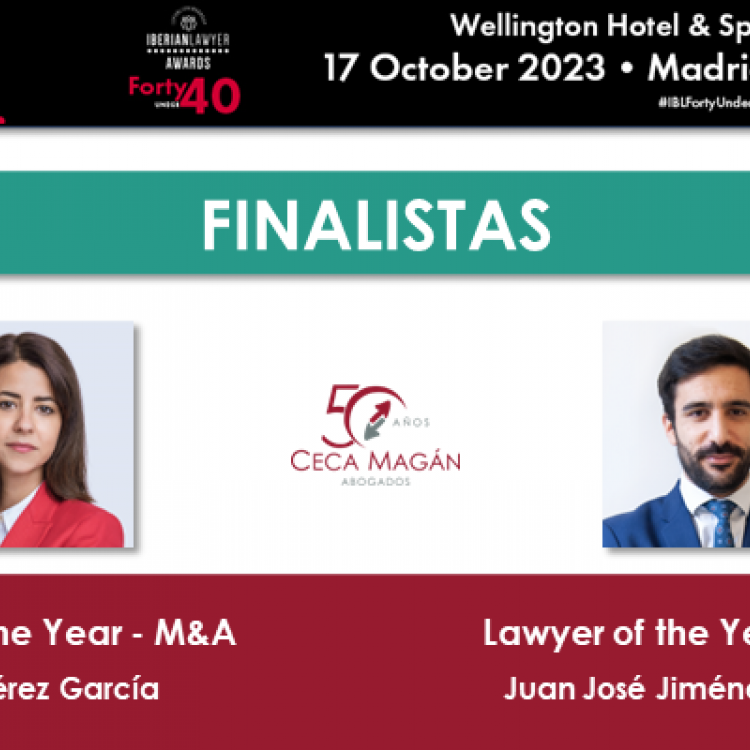CECA MAGÁN Abogados Finalists in the Forty under 40 Awards 2023