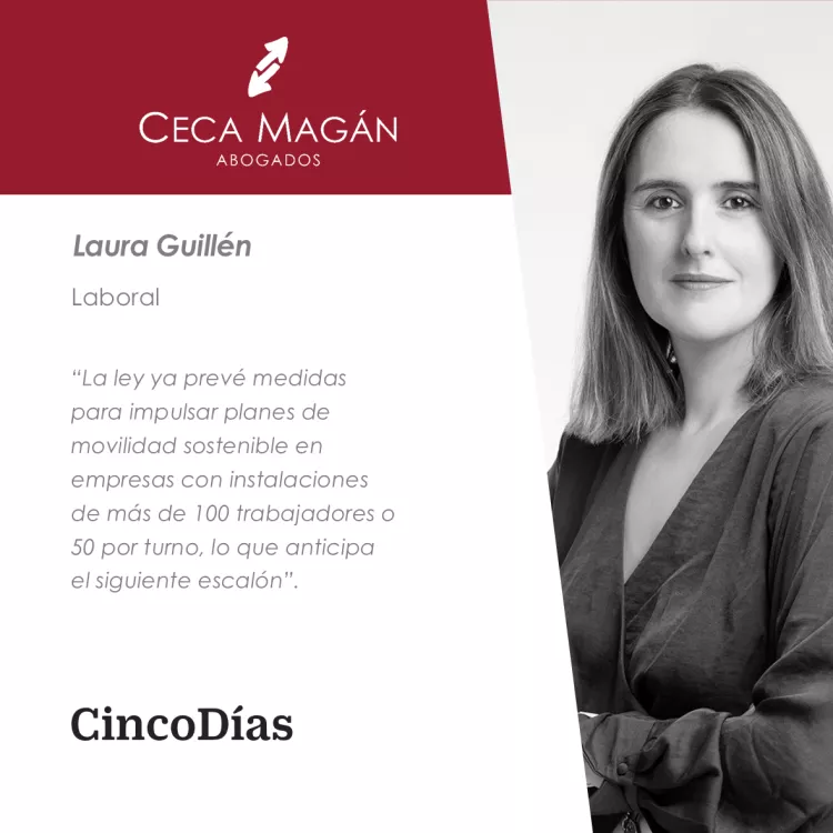 Movilidad sostenible al trabajo: plazos, obligaciones y retos para las empresas por CECA MAGÁN Abogados